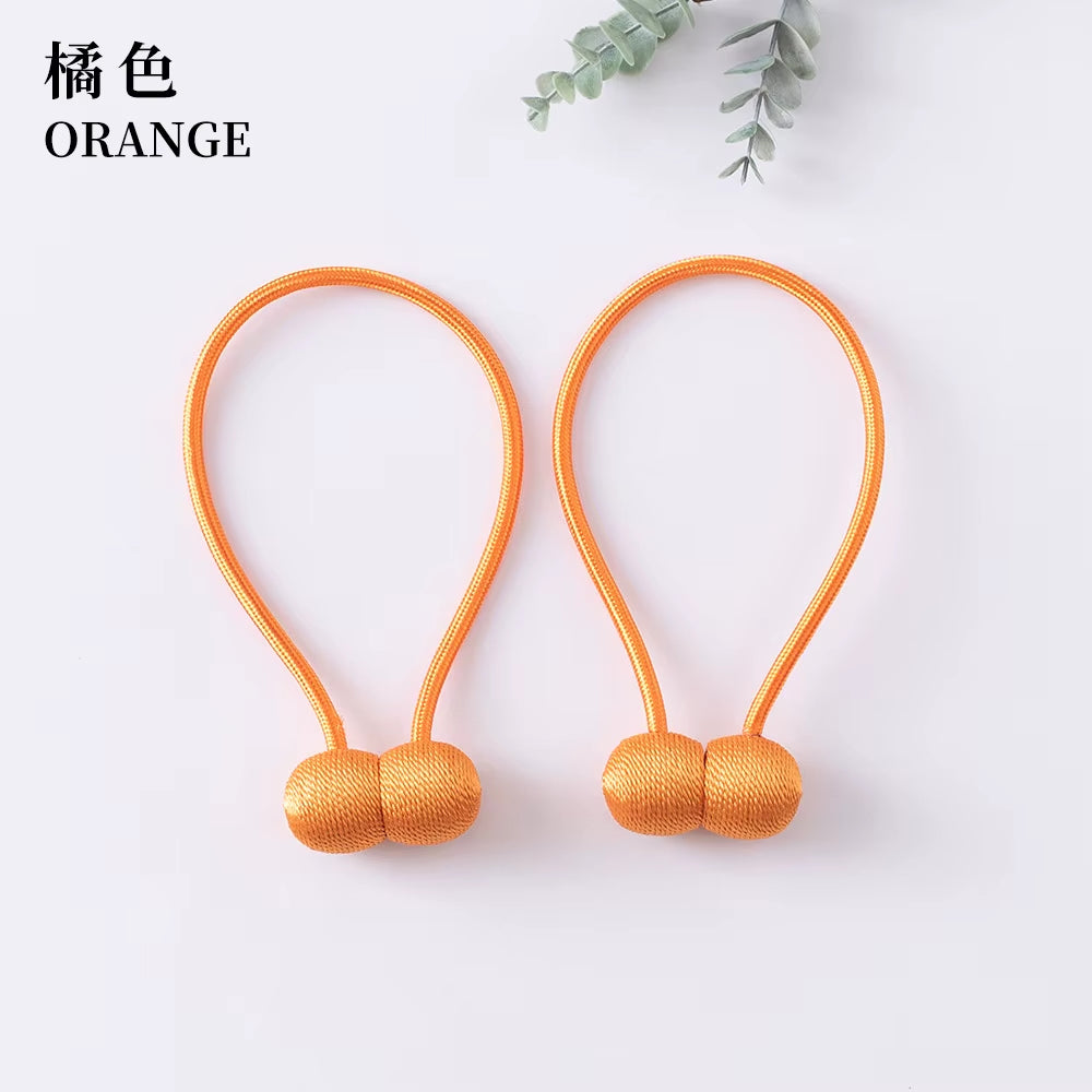 Elegant Magnetic Curtain Tiebacks – 2-Pack Decorative Polyester Buckle Clips for Effortless Style and Hold